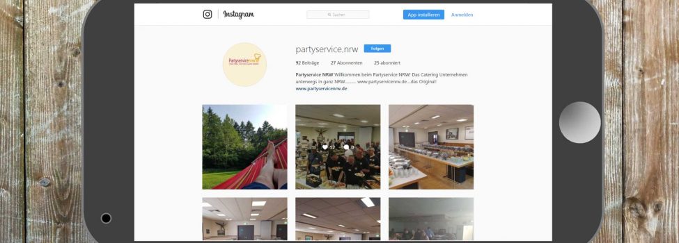 Partyservice NRW nun bei Instagram